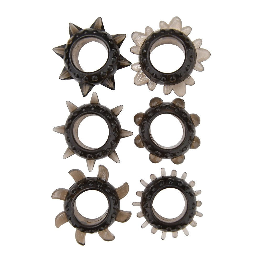 Loving Joy – texturerade penisringar, 6-pack