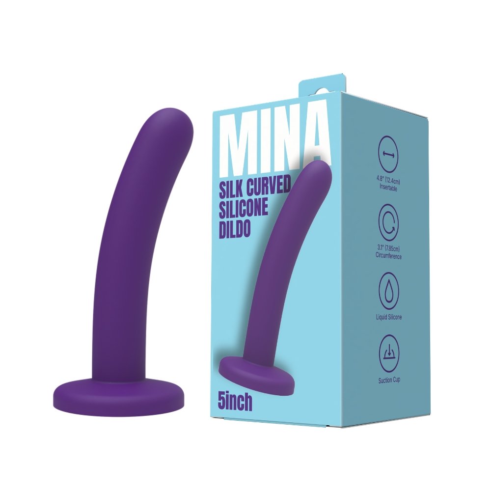Mina Silk – böjd silikondildo, 13,3 cm