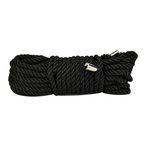 Bound to Please – silkeslent rep, svart, 10 m